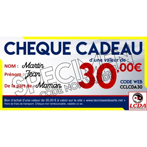 CHÈQUES CADEAU LCDA 30