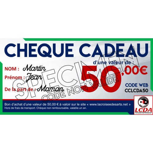 CHÈQUES CADEAU LCDA 50