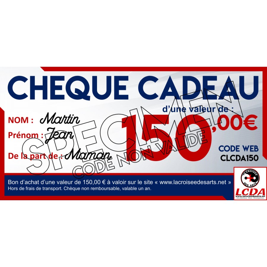CHÈQUE CADEAU LCDA 150